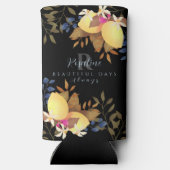 Lemon Chic Monogram Black Selters Dosenkühler (Rückseite)