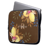 Lemon Chic Monogram Brown Electronics Bag Laptopschutzhülle (Vorderseite Links)