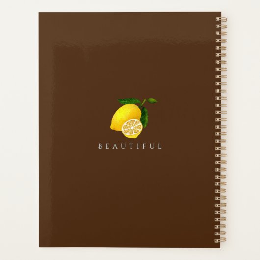 Lemon Chic Monogram Brown Planer (Rückseite)