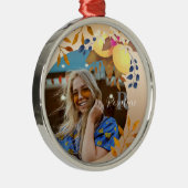 Lemon Chic Monogram Gold Ornament Aus Metall (Rechts)