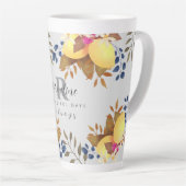 Lemon Chic Monogram Gray Milchtasse (Rechte Ecke)