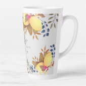Lemon Chic Monogram Gray Milchtasse (Rechts)