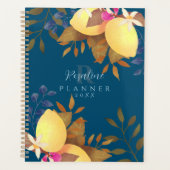 Lemon Chic Monogram Turquoise Planer (Vorderseite)