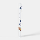 Lemon Chic Monogram White iPhone 15 Hülle (Rechte Seite)