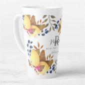 Lemon Chic Monogram White Milchtasse (Linke Ecke)