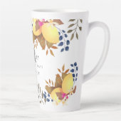 Lemon Chic Monogram White Milchtasse (Rechts)