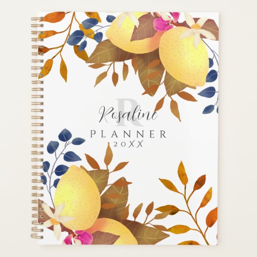 Lemon Chic Monogram White Planer (Vorderseite)