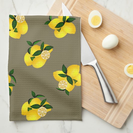 Lemon Chic Olive Geschirrtuch (Viertel Falte)