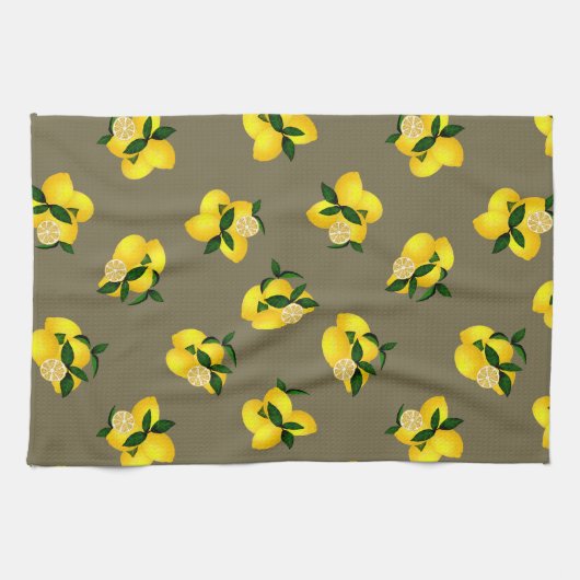 Lemon Chic Olive Geschirrtuch (Horizontal)