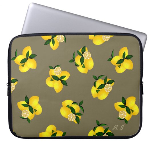 Lemon Chic olive Laptopschutzhülle (Vorderseite)