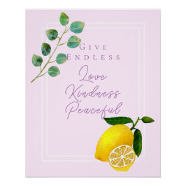 Lemon Chic Pink Glossy Poster