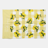 Lemon Chic Yellow Gingham Geschirrtuch (Horizontal)