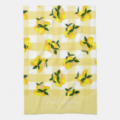 Lemon Chic Yellow Gingham Geschirrtuch (Vertikal)
