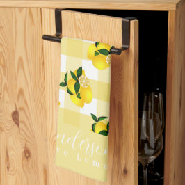Lemon Chic Yellow Gingham Geschirrtuch