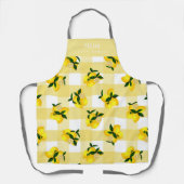 Lemon Chic Yellow Gingham Schürze (Vorderseite)