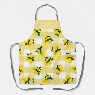 Lemon Chic Yellow Gingham Schürze