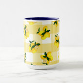 Lemon Chic Yellow Gingham Tasse (Zentrum)