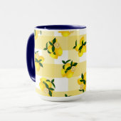 Lemon Chic Yellow Gingham Tasse (Vorderseite Links)