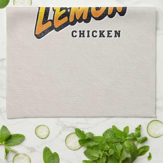 Lemon Chicken - Fun Food Design Geschirrtuch (Gefaltet)
