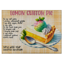 Lemon Chiffon Pie Rezpe Schneidebrett