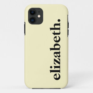 Lemon Chiffon Solid Color Eleganter Name Case-Mate iPhone Hülle