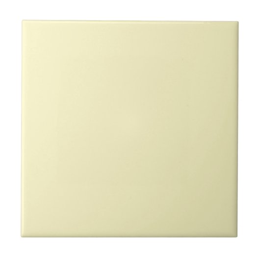 Lemon Chiffon Solid Color Fliese (Vorderseite)