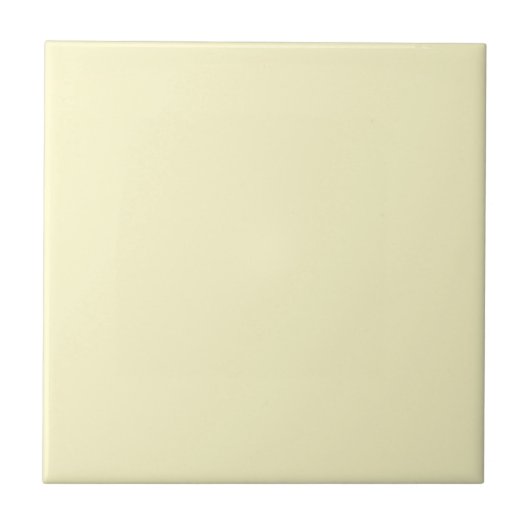 Lemon Chiffon Solid Color Fliese (Vorderseite)