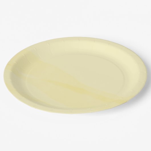 Lemon Chiffon Watercolor Pappteller (Schrägansicht)