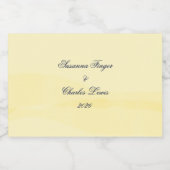 Lemon Chiffon Watercolor Schaumweinetikett (Einzelnes Label)