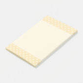 Lemon chiffongelbe Polka-Punkte Postit Notizblock (angewinkelt)