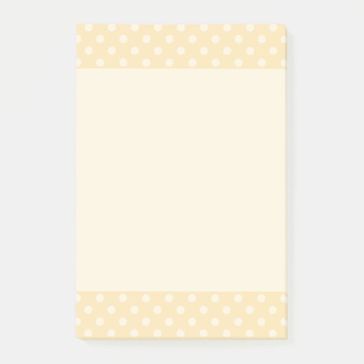 Lemon chiffongelbe Polka-Punkte Postit Notizblock (Vorderseite)