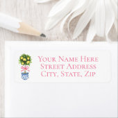 Lemon Chinoiserie Pink Topiary (Insitu)