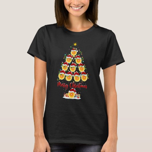 Lemon Christmas Tree Lights Santa Lemon Fruit Xmas T-Shirt (Vorderseite)