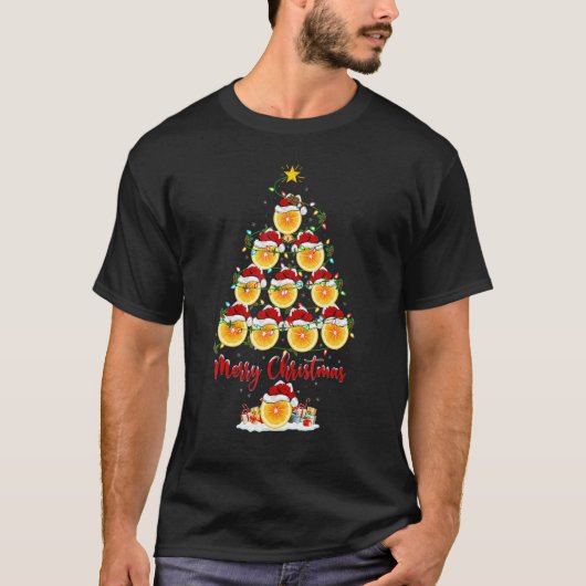 Lemon Christmas Tree Lights Santa Lemon Fruit Xmas T-Shirt (Vorderseite)