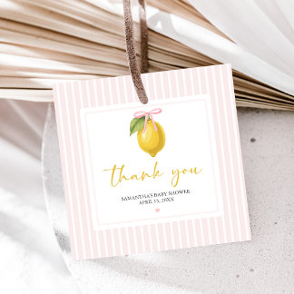Lemon Ciao Baby Shower Favor Tags Geschenkanhänger