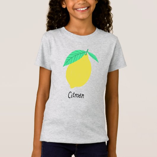 Lemon Citroen Dutch Fruit Fun Food Art T-Shirt (Vorderseite)