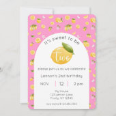 Lemon Citrus 2. Geburtstag Foto Einladung (Vorderseite)