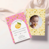 Lemon Citrus 2. Geburtstag Foto Einladung