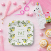 Lemon Citrus 60. Geburtstag Pappteller (Party)