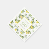 Lemon Citrus 60. Geburtstag Serviette (Ecke)