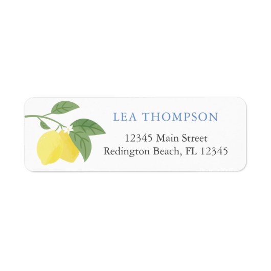 Lemon Citrus Address Labels (Vorne)