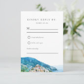Lemon Citrus Amalfi Coast Wedding RSVP (Stehend Vorderseite)