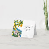 Lemon Citrus Amalfi Küste Brautparty Dankeskarte (Vorderseite)