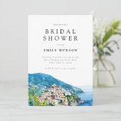 Lemon Citrus Amalfi Küste Brautparty Einladung (Stehend Vorderseite)