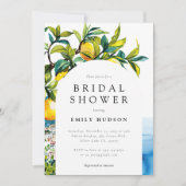 Lemon Citrus Amalfi Küste Brautparty Einladung (Vorderseite)