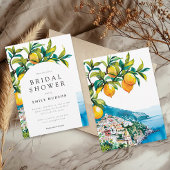 Lemon Citrus Amalfi Küste Brautparty Einladung