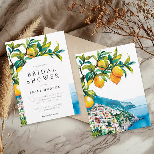 Lemon Citrus Amalfi Küste Brautparty Einladung