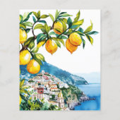 Lemon Citrus Amalfi Küste Brautparty Menü (Rückseite)