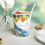 Lemon Citrus Amalfi Küste Brautparty Pappbecher<br><div class="desc">Lemon Citrus Amalfi Küste Brautparty Papieraufschnitte</div>