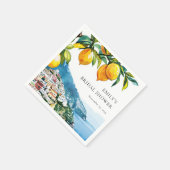 Lemon Citrus Amalfi Küste Brautparty Serviette (Ecke)